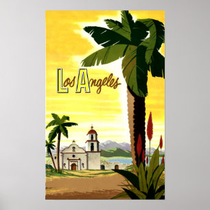 Los Angeles, Califórnia, poster de viagens.