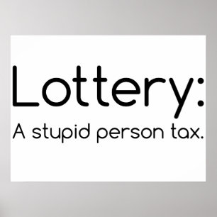 Lotaria:  Um poster engraçado do imposto da pesso