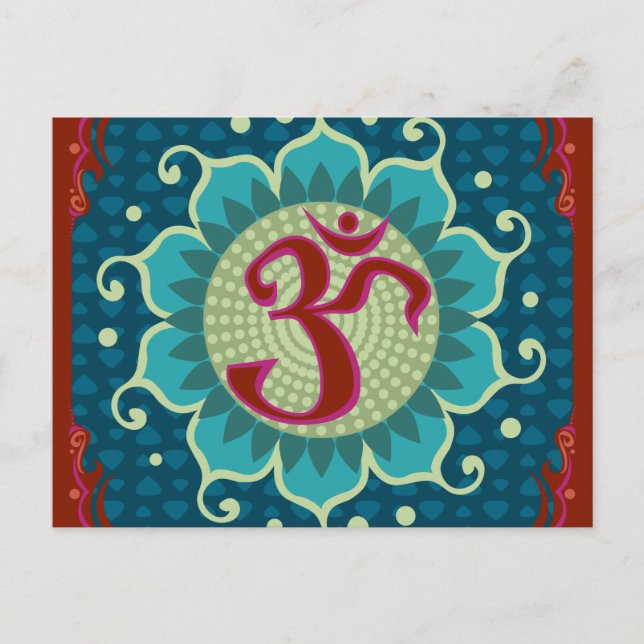 Lotus Aum - OM - Cartão postal (Frente)