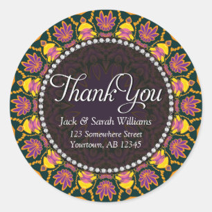 Lotus Batik Amarelo Rosa Agradecemos Os Adesivos