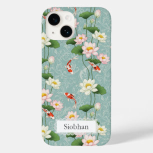 Lótus e Peixes Koi Zen Arte Personalizada