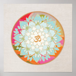 Lotus Flower Mandala Poster