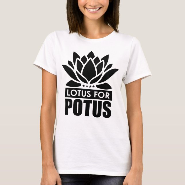 Lotus for Potus Kamala Harris T-Shirt (Frente)