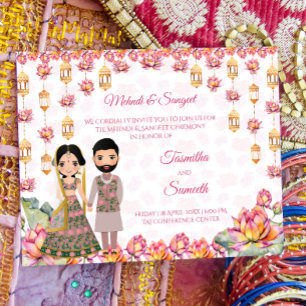 Lotus lanterns Orçamento de casamento indiano mehn