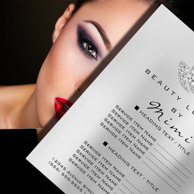Lotus Makeup Artist Beaust Salon Lashes Flyer Cinz (Lotus Makeup Artist Beauty Salon Lashes Flyer Gray)
