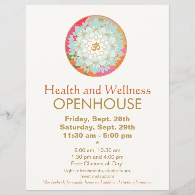 Lotus Mandala Health and Wellness Flyer (Frente)