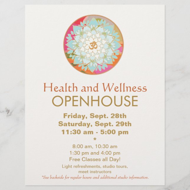 Lotus Mandala Health and Wellness Flyer (Frente)