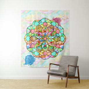 Lotus Mandala Tapeçaria