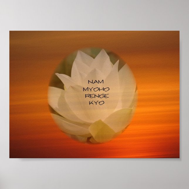 Lotus "Nam Myoho Renge" Kyo Poster (Frente)
