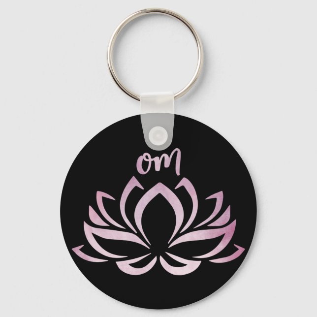 Lotus Om Pink Chaveiro (Frente)