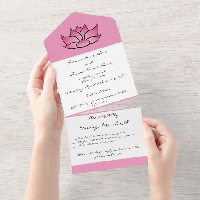 Lotus refinado a rosa, tudo num único convite (Tearaway)