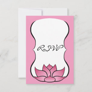 Lotus refinado na placa RSVP rosa