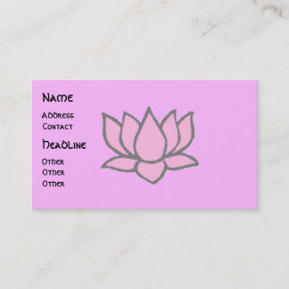 Lotus Rosa - Cartões de visitas de ioga