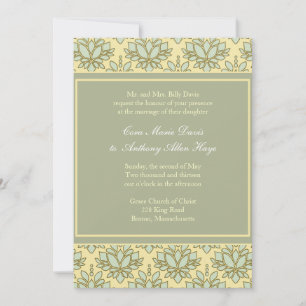 Lótus Verde Personalizar Convite de Casamento