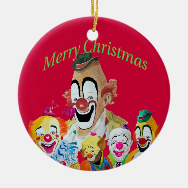 Lou Jacob Clown Enfeites de natal (Frente)