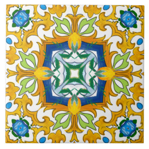 Louça maiolica, azulejos mediterrâneos,