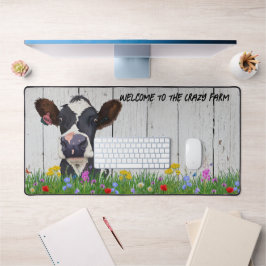Louco com o tapete de Fazenda - Vaca de Holstein