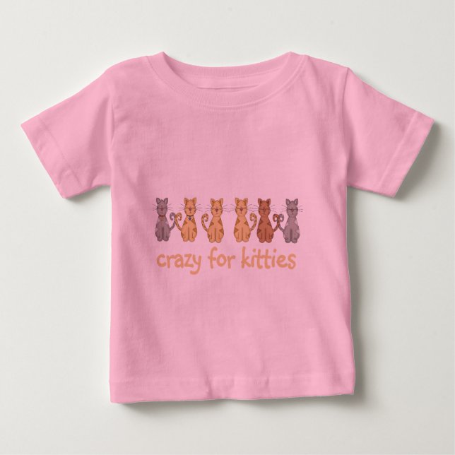 Louco para o camiseta e os presentes dos gatinhos (Frente)