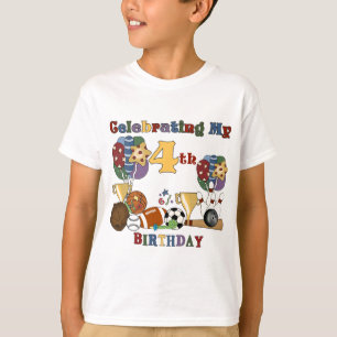 Louco para o Esporte 4.º aniversário T-shirts e pr
