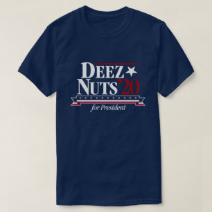 Loucos de Deez para o t-shirt do presidente (azul)