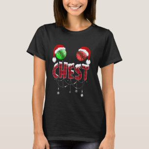 Loucos de tórax Camisa de Natal Engraçada Casal C