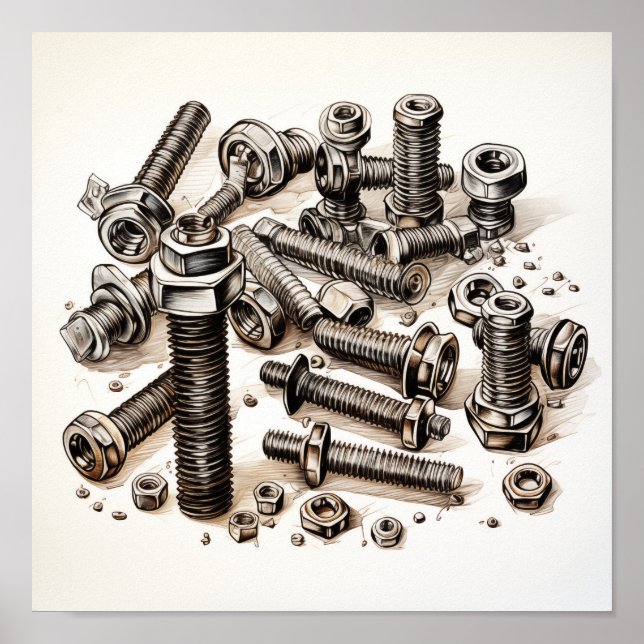 Loucos e Poster de parafusos (Frente)