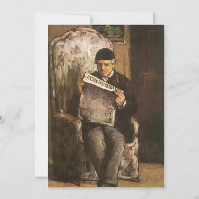 Louis Auguste Cezanne Pai do Artista Lendo (Frente)