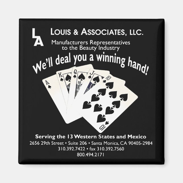 Louis e Assoc. 2x2 Sq. Íman (Frente)