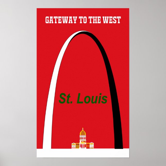 Louis, poster de viagens do Missouri (Frente)
