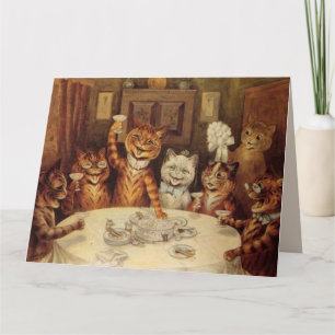 LOUIS WAIN GATOS CARTÕES DE PARABÉNS DE CASAMENTO