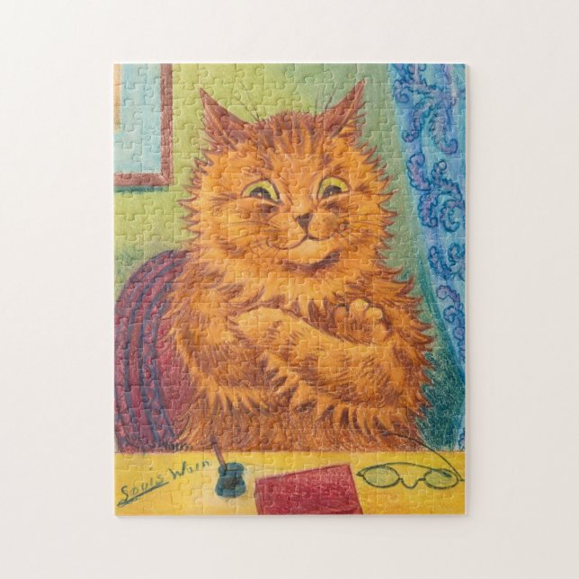 LOUIS WAIN GINGER CAT JIGSAW QUEBRA-CABEÇA (Vertical)