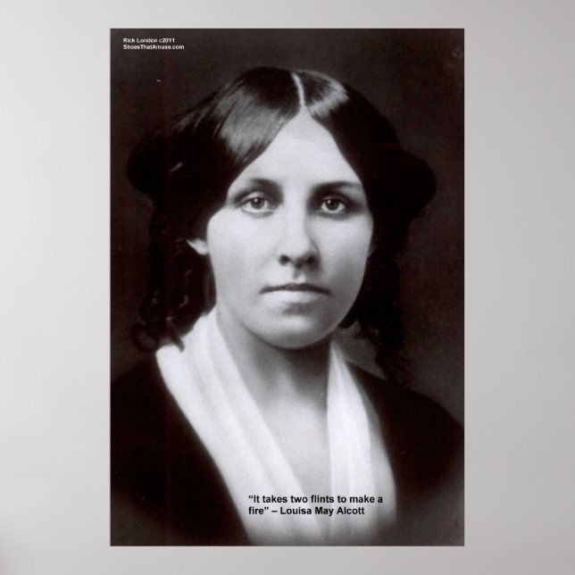 Louisa May Alcott 2 Flints Love Quote Posters (Frente)