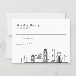 Louisville que Wedding a skyline estilizado RSVP