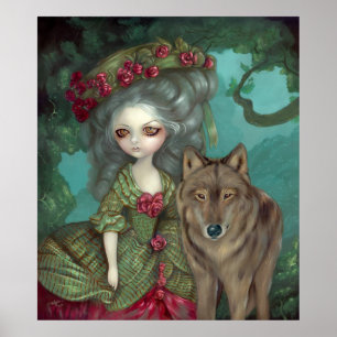 Loup-Garou:  Impressão gótico da arte rococo do