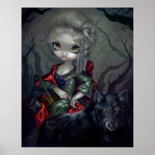 Loup-Garou: Lobo do IMPRESSÃO da ARTE do vermelho