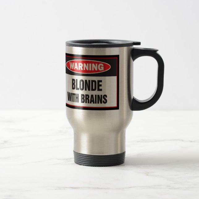 Louro de advertência com caneca de viagem dos (Direita)