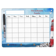 Cena de arte em aquarela de farol vermelho e branc