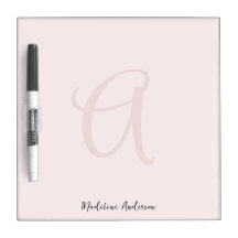 Monograma Blush Rosa Moderno Minimalista Feminina