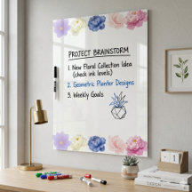 Quadro Floral de Borracha para Caneta Hidrográfica