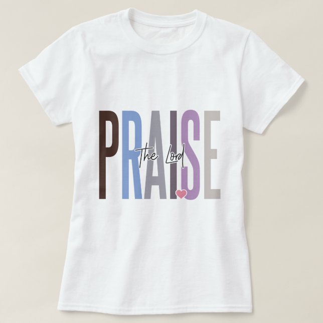Louvado o Design de camiseta Inspiracional (Frente do Design)