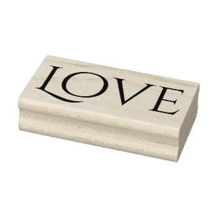LOVE 1"x2,5" Carimbo de Borracha / Decorativo Cinz