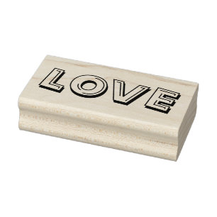 LOVE 1"x2,5" Carimbo de Borracha / Sopa de Alfabet