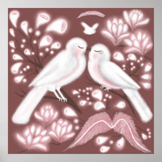 Love bird wall poster