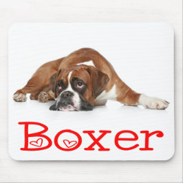 Love Boxer Puppy Dog Mousepad