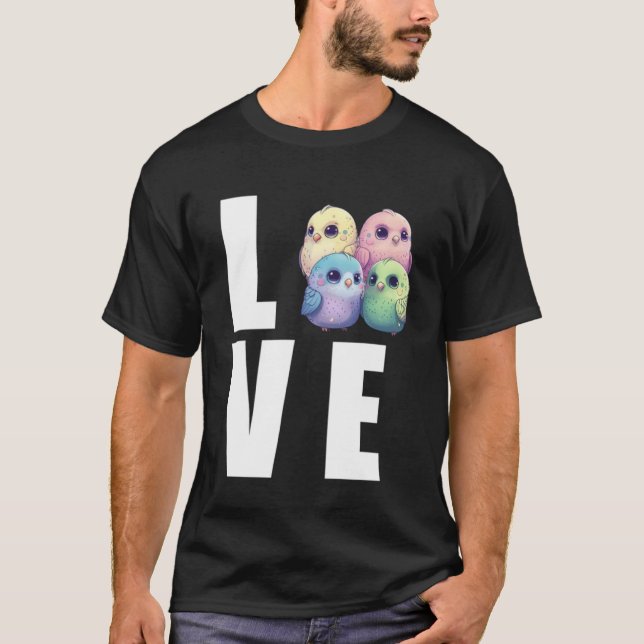 Love Budget Mãe Bugerigar Parakeet Bird Pullover (Frente)