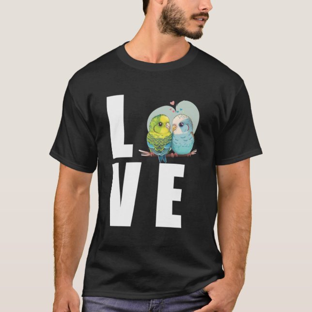 Love Budget Mãe Bugerigar Parakeet Bird Pullover (Frente)