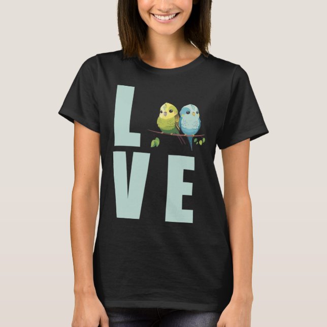 Love Budget Mãe Bugerigar Parakeet Bird Pullover (Frente)