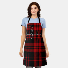 Love Buffalo Check Tartan Red and Black Patterno