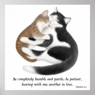 Love Cats Ephesianos 4:2 Inspiration Impressão