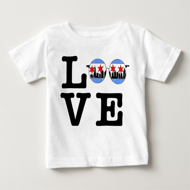 LOVE chicaGOggles camiseta bebê (Frente)